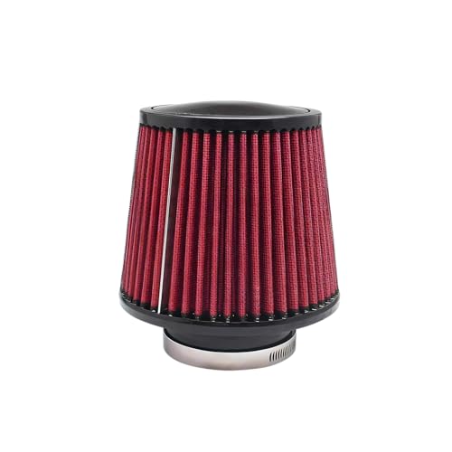 76mm 3" Car Air Intake Filter, High Flow Aluminum Alloy Round Tapered Cone Filters Replacement, Heavy Duty Closed-Top Engine Air Intake Filters for Cars Trucks SUVs