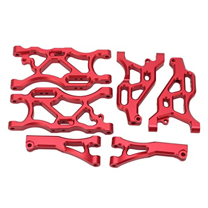 RC Suspension Arm Set, RC Front Rear Swing Arms with Ball Compatible for ARRMA 1/7, for Infraction 6S, for 6S 1/8 RC Cars (Red) Body Parts