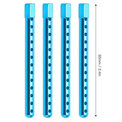 RC Body Post High Strength Aluminum Alloy RC Car Shell Column with Buckle for HSP 94102 94122 94103 94123 1/10 Scale RC Cars (Blue) - color: Blue