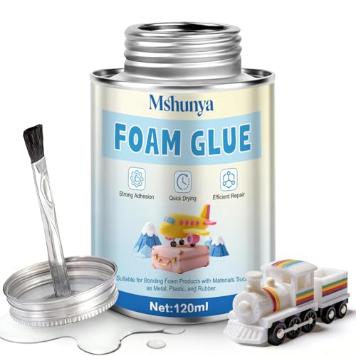 4 oz Foam Glue, Foam Glue Adhesive, Styrofoam Glue Adhesive, Super Strong Adhesion, Quick-Drying and Transparent, Specially Designed for foams Materials, Suitable for foams and Other Materials