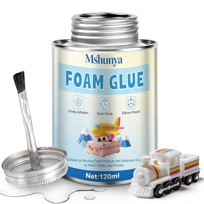 Foam Glue, Strong Adhesion, Quick-Drying, Transparent, Waterproof, Flexible | Suitable for Crafts, Foam, Sponge and Other Material, Designed Specifically for Foam Materials, Precise Bonding Repair