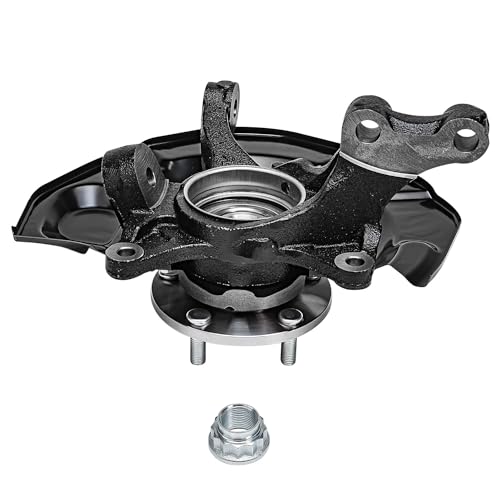 Detroit Axle - FWD Front Knuckle Hub Assemblies for 04-10 Toyota Sienna | 2 Steering Knuckles & Wheel Bearings Hubs Assembly Replacement 2004 2005 2006 2007 2008 2009 2010 - size: KA698424_KA698425/Kit