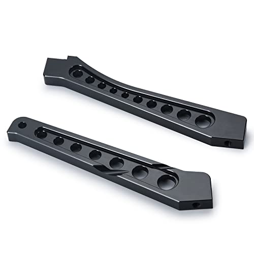 2pcs Aluminum Front Rear Chassis Brace Support Rod Bracket Compatible with Arrma Typhon 1/8 RC Car Upgrade Parts (Black)
