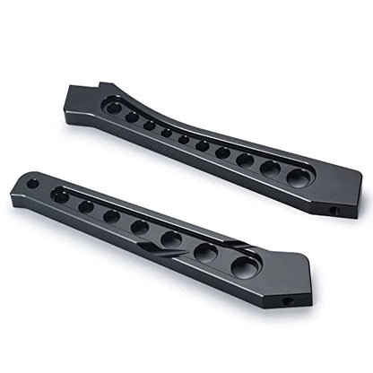 2pcs Aluminum Front Rear Chassis Brace Support Rod Bracket Compatible with Arrma Typhon 1/8 RC Car Upgrade Parts (Black)