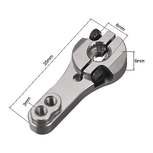 uxcell 23T Aluminum Servo Horns Steering Arm for 3001 3005 3003 - Titanium 2pcs