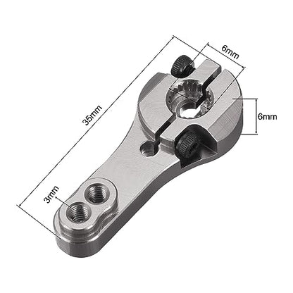 uxcell 23T Aluminum Servo Horns Steering Arm for 3001 3005 3003 - Titanium 2pcs