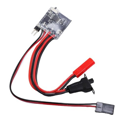 Drfeify RC 30A Brushed Motor ESC, Electronic Speed Controller with Brake for 1/16 1/18 1/24 RC Car Boat