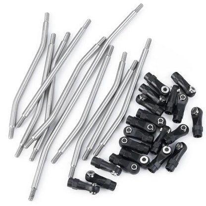 RC Car Upgrade Parts for Axial for Wraith 90018 90048 Rr10 1/10 Rc Car Parts Stainless Steel Steering Linkage Link Rod Set with Nylon Ball End - size: 90048