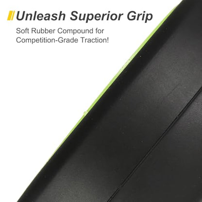 uxcell 4-Pair High-Grip RC Car Tire & Wheel Set for 1/10 Scale On-Road Touring Cars - Soft Rubber Tyres with 12mm Hubs, Green