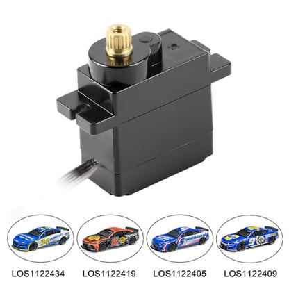 GLOBACT 1.2KG Micro Metal Gear Servo for Arrma Grom Losi Mini-B/Mini-T | SPMSSX110, For Granite Mojave Typhon Gorgon Quake Grom 1/12 1/14 1/16 1/18 RC Truck Racecar Upgrade - size: 1.2KG RC Servo