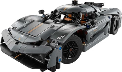 LEGO Technic Koenigsegg Jesko Absolut Grey Hypercar, Sports Car Building Set for Boys and Girls, Vehicle Racing for Kids, Buildable Model Kit, Sport Car Toy, Motor Enthusiasts’ Gift, 42173