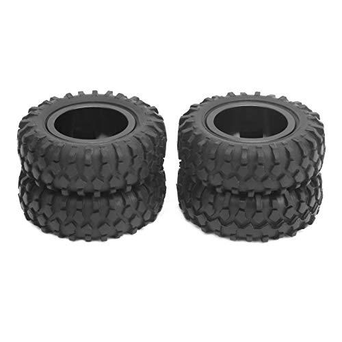 VGEBY RC Tires, Dually Rear Twin Tire Set with 55mm Diameter 1/10 Scale Truck Wheels 2Pcs Black for Off-Road Racing Hobbyists and RC Enthusiasts