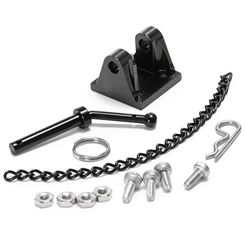 1set 1/10 Scale Alloy Metal Trailer Tow Pintle Hook Chain for 1:10 RC Crawler Car SCX-10 D90 TF2 Truck Accessory