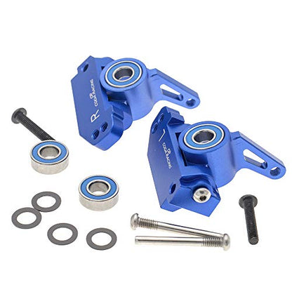 RC Alloy Caster Block&Steering Blocks for Traxxas 1/10 2WD Slash, Stampede, Rustler, Nitro Slash-Replaces Part 3736 3632 - color: Navy Blue