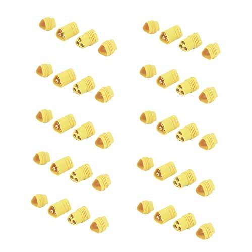 10pairs MT60 3.5mm 3-Wire 3-Pole Bullet Connector Plug Set for RC ESC to Motor for RC Quad Car Battery Charger(B196-10)