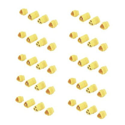 10pairs MT60 3.5mm 3-Wire 3-Pole Bullet Connector Plug Set for RC ESC to Motor for RC Quad Car Battery Charger(B196-10)