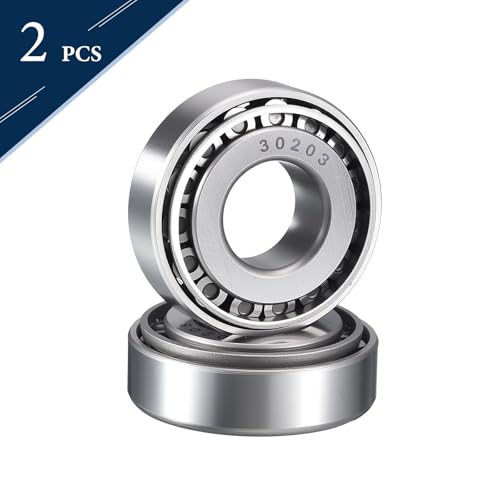 2 Pack 30203 Tapered Roller Bearing Cone and Cup Set | 17mm Bore 40mm OD 13.5mm Cup Width, Chrome Steel Wheel Bearings, ABEC-3 - size: 30203