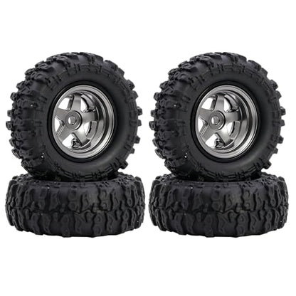 4Pcs 0.7 Inch Soft Rubber Tires with Foam Inserts for 1/30 Scale RC Crawler Axial SCX30 Upgrade Parts Accessories (C 33mm*13mm)