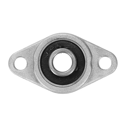 uxcell 2pcs KFL08 Pillow Block Bearing 8mm Bore Bearing Units Zinc Alloy Flange Mounted Bearing Housing, P6(ABEC3) - size: KFL08