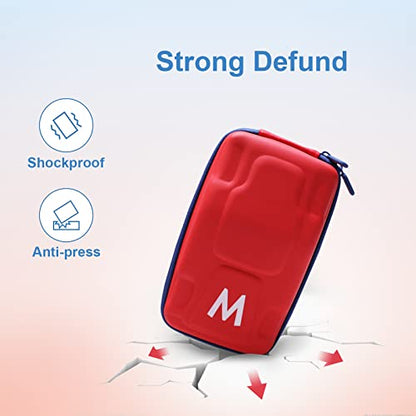 XANAD EVA Hard Case for Mario Kart Live:Nintendo Switch Mario Set Edition - Travel Protective Carrying Storage Bag（Red） - color: Red