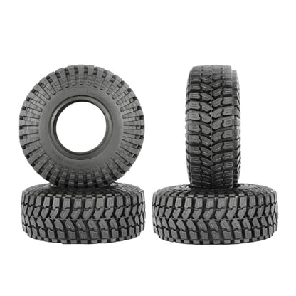 RC Car Tires,WONFAST 4PCS 1.55 inch Mud Wheel Tyre Terrain Crawler Rubber Tires Foam Insert for 1:10 RC Crawler Car for Axial 90069 TF2 D90 CC01 LC70 Tamiya MST JIMNY UTB18(90MM-A) - color: 90mm-a