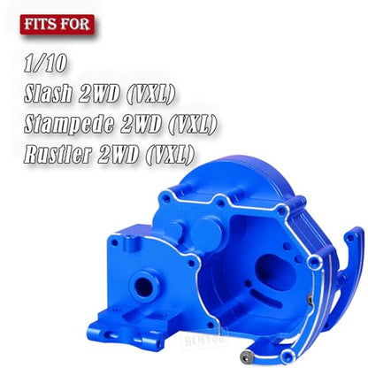 Aluminum Transmission Gearbox & Drive Shaft Axles Upgrades Part for 1/10 Slash 2WD(VXL),Stampede 2WD(VXL) 2WD,Rustler 2WD(VXL),Navy Blue - color: Navy Blue - (Transmission Gearbox & Drive Shaft)