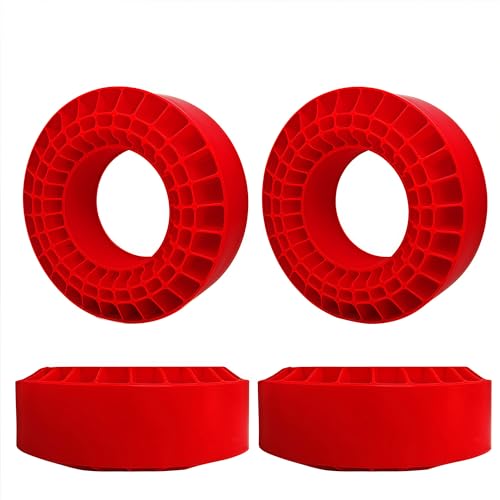 1.9'' Silicone Rubber Tire Inserts Fit for 118-122mm 1.9" Wheel Tires Waterproof Inserts for 1/10 RC Crawler Car (Red)