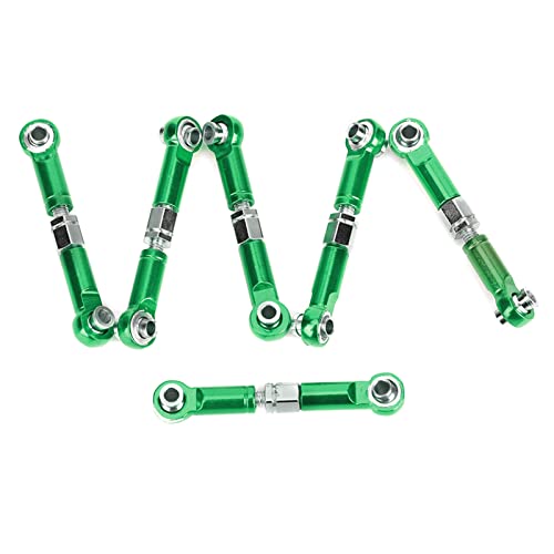 6Pcs Metal RC Car Tie Rods,RC Truck Tie Rods,RC Truck Tie Rod Replacement Parts for 1/18 A959 RC Car - color: green