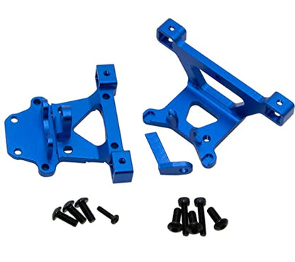 Parts Compatible with Traxxas 1/16 E-REVO Mini Slash Front Rear Body Post Mount Rc Car Hops Up Aluminum Alloy Upgrades 71076-3 70054-1 2Pcs(Blue)