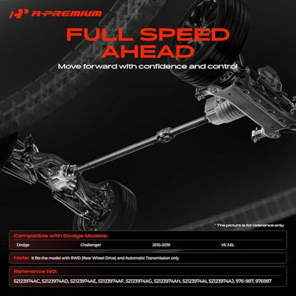 A-Premium 69.17"-70.75" Rear Drive Shaft Assembly Compatible with Dodge | for Challenger 2015-2019, [V6 3.6L, RWD, Auto Trans], Replace# 52123974AJ 52123974AH 52123974AC, Driveshaft Prop Shaft - style: Fit 2015-2019 Challenger 3.6L