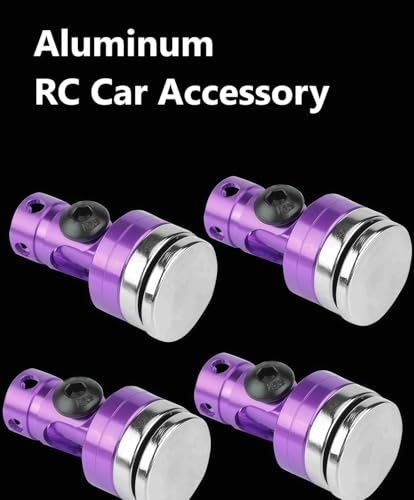 4Pcs RC Magnetic Body Mounts, Aluminum Magnetic Invisible Body Post Mount, Invisible Bodies RC Car Magnetics Shell Post Replacement for SCX10 1:10 Remote Control Car