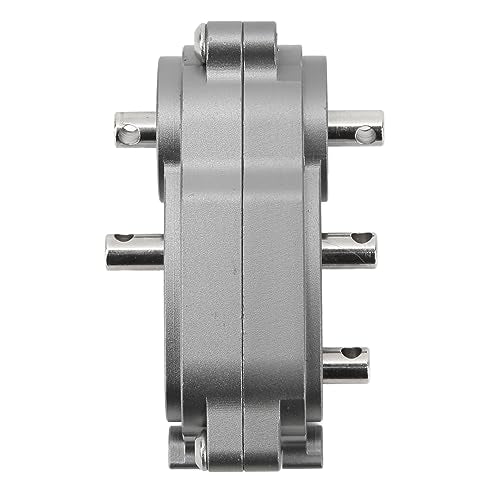 ZAWELYIO 2 Speed Gear Box Transfer Case for Axial SCX10 1/10 Scale Crawlers - 313mm WB CNC Machined with Dual Ratio Output (Ti Color) - color: Ti Color