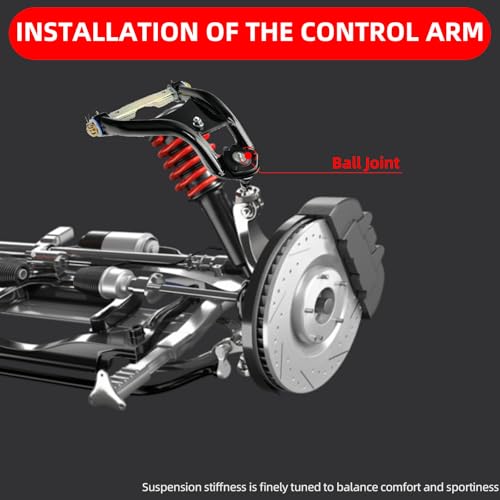 XKV Front Upper & Lower Suspension Tubular Control Arms A-Arms | Compatible with 1955-57 Chevrolet Belair 150 210 Nomad Delray,2-4" Lift Kit Adjustable Tubular Steel Control Arm W/Ball Joint - size: 55-57 Chevrolet Belair 150 210 Nomad Delray