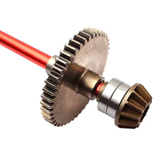 Metal Differential & Main Drive Shaft Upgraded Set Replacement Spare Parts Accessories Compatible with WLtoys 1/12 124016 124017 124018 124019 RC Car Upgrade Parts (Red) - color: 1:14 Upgraded Set