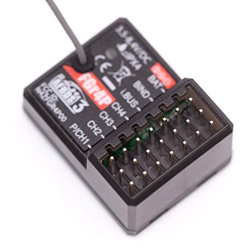 GoolRC Flysky FGr4P Receiver, 2.4GHz 4CH AFHDS 3 Remote Control Receiver PWM/PPM/I.Bus/S.Bus Output Compatible with Flysky Noble NB4+ NB4 Pro+ PL18 RC Transmitter for RC Car Boat