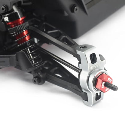 Hobby Details Aluminum Upgrade Parts Set for ARRMA Mini Kraton 4x4 1/16, Front & Rear A-Arms, Knuckle, Steering,Titanium Color (Front Knuckle) - color: Front Knuckle