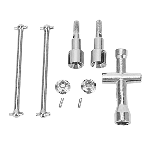 RC Rear Drive Shaft High Hardness Steel Rustproof Direct Replacement for SCY 16101 16102 16103 16201PRO 1/16 RC Car Upgrade Parts 2 Pack Dogbone Set with Axle Joint Cups