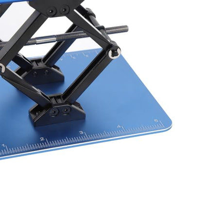 Dpofirs Rotatable Height Adjustable RC Car Platform | Stable Metal Work Stand for 1:8 1:10 Scale Repair (Blue) - color: Blue