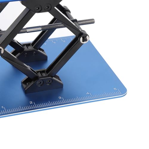 Dpofirs Rotatable Height Adjustable RC Car Platform | Stable Metal Work Stand for 1:8 1:10 Scale Repair (Blue) - color: Blue