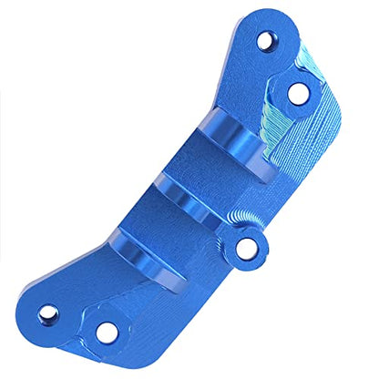 Aluminum Alloy Upper Tie Rod Mount Fixed Pull Rod Bracket Base Compatible with 1/8 Losi LMT 4WD Solid Axle RC Monster Car (Blue) - color: Blue