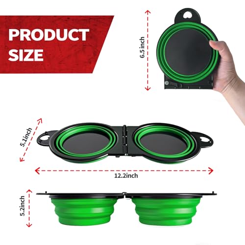 Magnetic Trays, Magnetic Bowl for Screws, Magnetic Tool Tray (green2.0) | Collapsible Magnetic Tool Tray, Integrated 5.1" Round Dual Silicone Bowls, Upgraded Version, Bonus Hook for On-the-Go Carry - style: green2.0