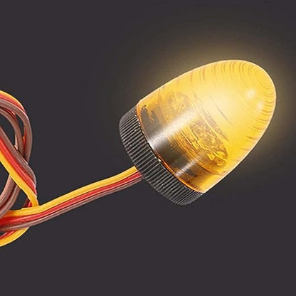 Circular Ultra Bright LED Police Light Rotating Flash Alarming Strobe Lamp 5Modes for 1/8 1/10 1/14 RC Car Firefighting Ambulance Crawler Truck for CC01 D90 SCX10(10x15mm,Yellow) - color: 10x15mm,Yellow