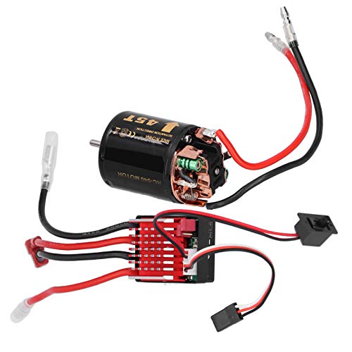 RC ESC Kit, High Torque 540 Brushed Motor 360A Current Handling with T Plug for 1/10 Scale RC Car Racing Off-Road Hobbyists Beginners - size: 45T