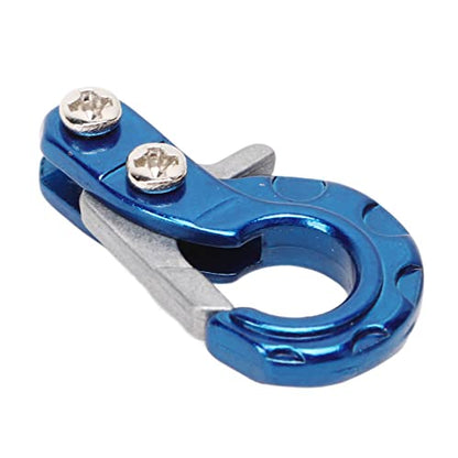 RC Winch Trailer Hook Set 2Pcs, 0.9x0.5in/2.3x1.3cm | Aluminum Alloy | 1/10 Crawler Truck | SCX10 D90 Compatible | Simulation Design | RC Car Accessory(Blue) - color: Blue