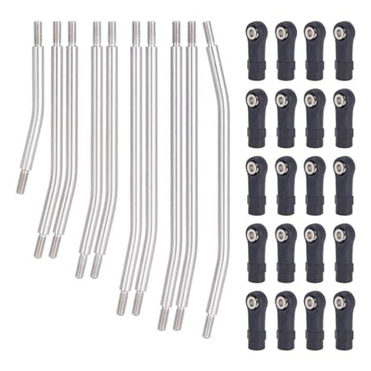 RC Models Parts For Axial For SCX10 II 1/10 90046 313/324mm Metal RC Crawler Car RC Links Upper Lower Linkage For Chassis Link Set With Plastic Rod Ends(324mm) - size: 324mm