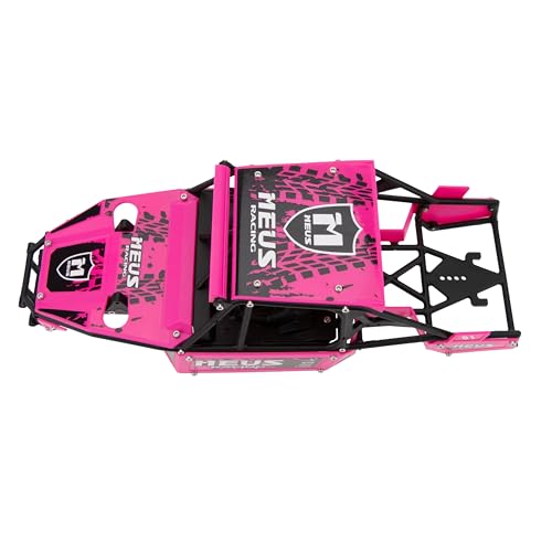 MEUS RACING Mantis24 Body with Roll Cage for Axial 1/24 SCX24 RC Crawler (Pink) - color: Pink