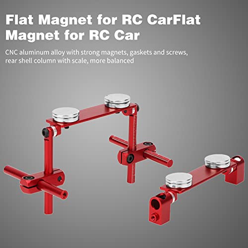 Keenso Flat Magnet for RC Car Body Shell Mount Kit for HSP 1/10 RC Racing Car(Red)…