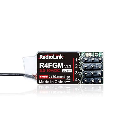 Radiolink R4FGM 4CH 400m RC Gyro Receiver for Radiolink Transmitter | 2.4GHz, for Mini RC Cars, Long Range Control, for RC Remote Controller Radiolink RC8X/RC6GS V3/RC4GS V3/T8FB/T12D/T16D