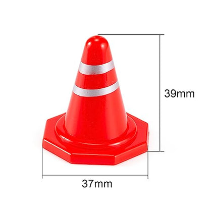 20Pcs Simulated Traffic Cones, Mini Decoration Toys Traffic Road Cones for RC Crawler 1:16 1:18 1:24 RC Car SCX24 FCX24 TRX4M