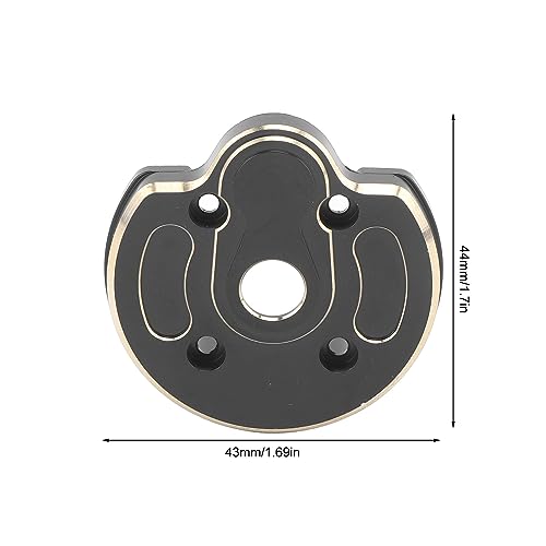 2 PCS Brass RC Steering Knuckles, 1/10 RC Crawler Brass Front and Rear Portal Weights Cover Plates for 1/10 SCX10 III AR45P Axle